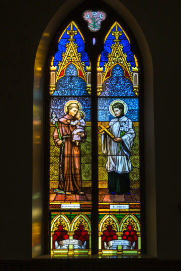 Ornate religious statue at Holy Trinity Catholic Church in Okarche OK.