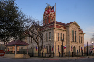Local architecture and historic building in Lampasas, Texas.